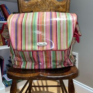 Fleurville Mothership Striped Baby Bag - Pink Stripe